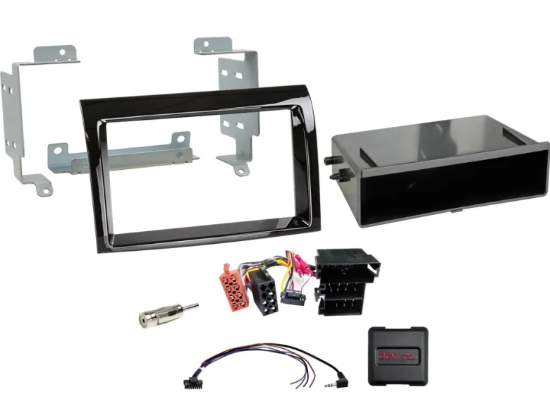 ACV Installationskit 2-DIN med prylfack, piano svart - 2014 - 2021