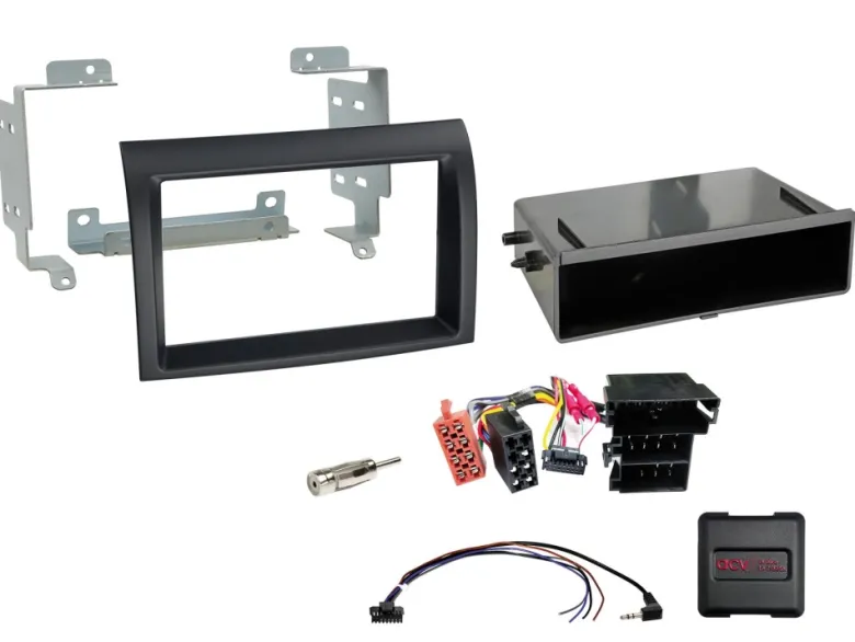 ACV Installationskit 2-DIN med prylfack Citroen/Fiat/Opel/Peugeot, svart