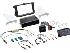 ACV Installationskit 2-DIN Skoda/VW med prylfack, svart