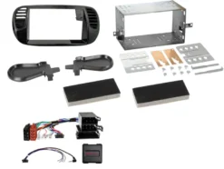 ACV Monteringsram 2-DIN Fiat 500, matt svart
