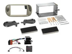 ACV Monteringsram 2-DIN Fiat 500, pearl grey