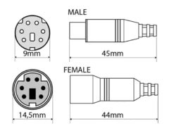 Alpine backkamera-adapter Waeco (PS/2)