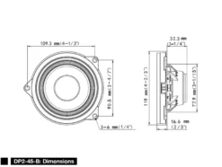 Alpine DP2-45-B, 4 tums koaxialhögtalare till BMW