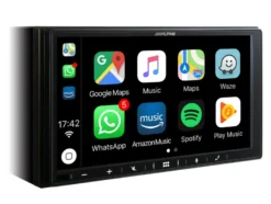 Alpine ILX-W650BT, bilstereo med CarPlay och 3 par lågnivå