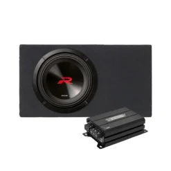 Alpine R2-W8D2 i baslåda med slutsteg, kompakt 1x8 baspaket