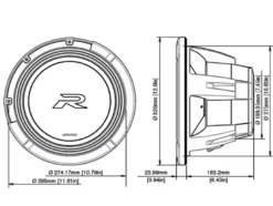 Alpine R2-W12D4, 12 tums baselement