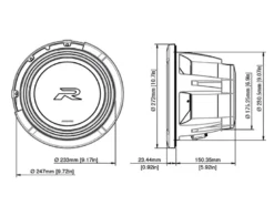 Alpine R2-W10D2, 10 tums baselement