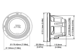 Alpine R2-W8D2, 8 tums baselement