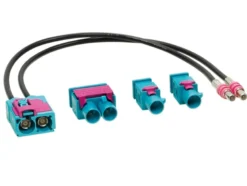 Antennaadapter Fakra m till Fakra f dubbel
