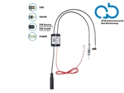 Antenna splitter AM/FM DAB+, DIN(f)>DIN(m)/SMB(f)