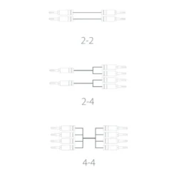 Atlas Element Bi-Amp Achromatic Z 4-4, terminerad högtalarkabel 2x2 meter
