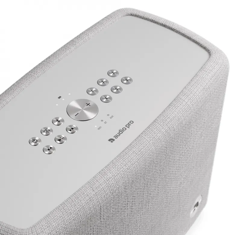 Audio Pro A15 W portabel Wifi-högtalare, ljusgrå