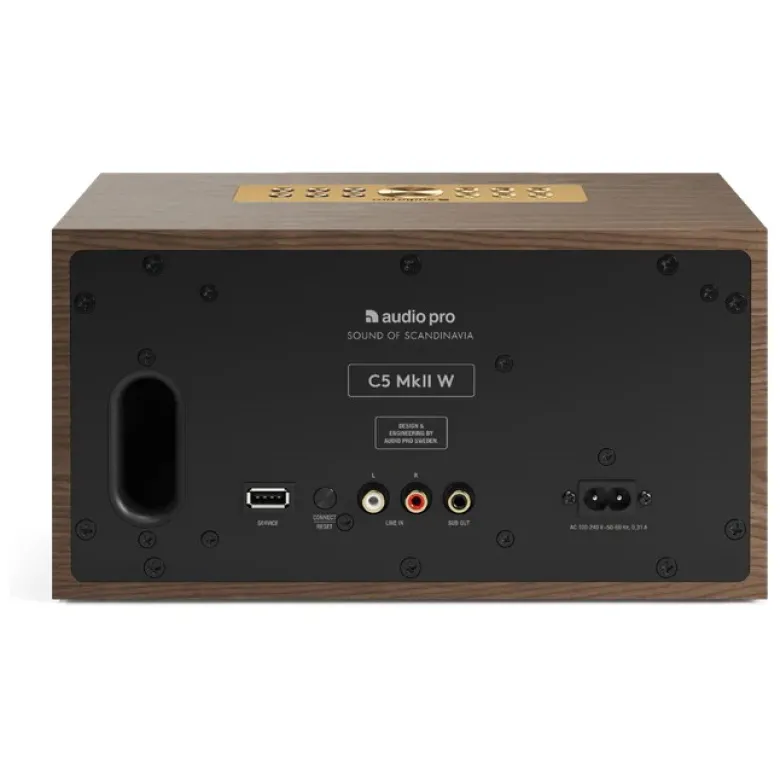 Audio Pro C5 MKII W, Wifi-högtalare, valnöt