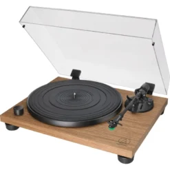 Audio-Technica AT-LPW40WN skivspelare med AT-VM95E-pickup, valnöt