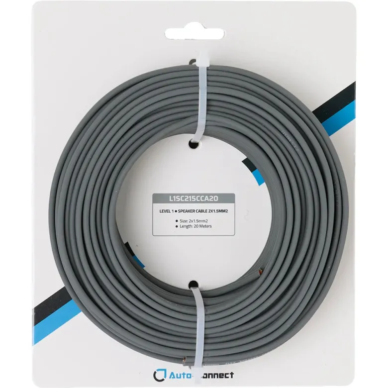 Auto-Connect CCA-Högtalarkabel 2x1.5 mm², 20 meter