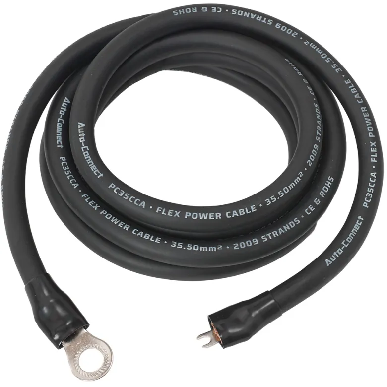 Auto-Connect 2.5 meter strömkabel CCA 35.5mm², svart