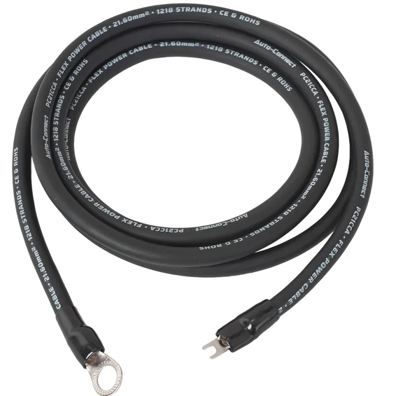 Auto-Connect 2.5 meter strömkabel CCA 21.6mm², svart