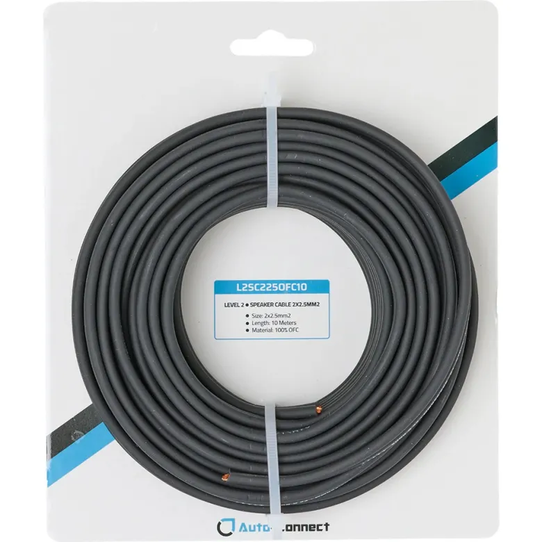 Auto-Connect OFC-Högtalarkabel 2x2.5 mm², 10 meter