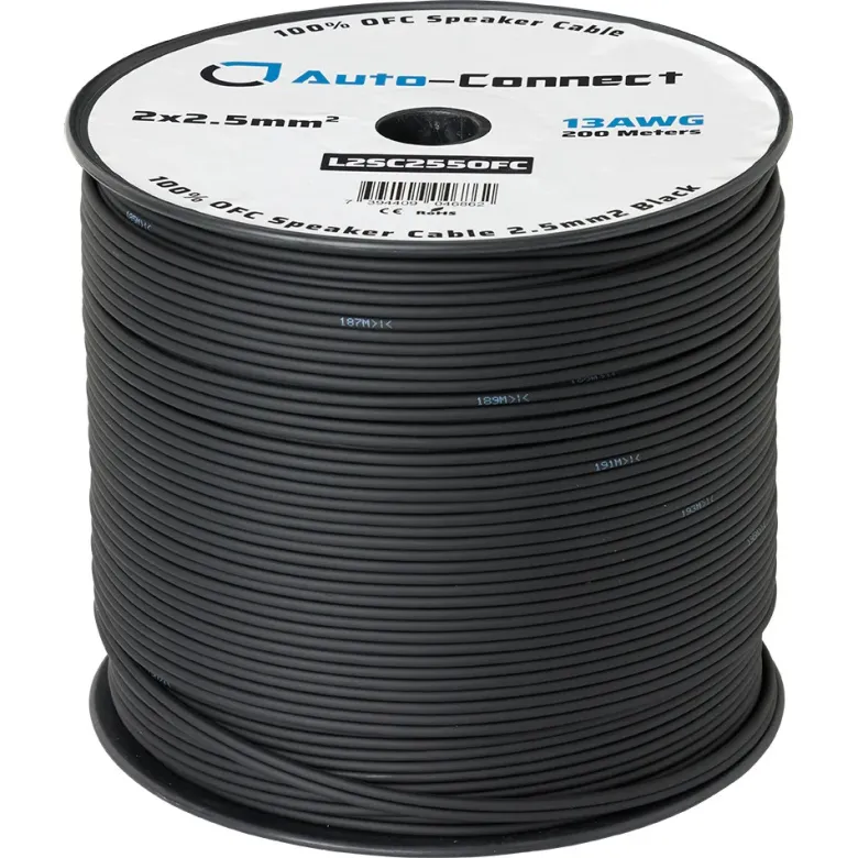Auto-Connect OFC-Högtalarkabel 2x2.5 mm², löpmeter