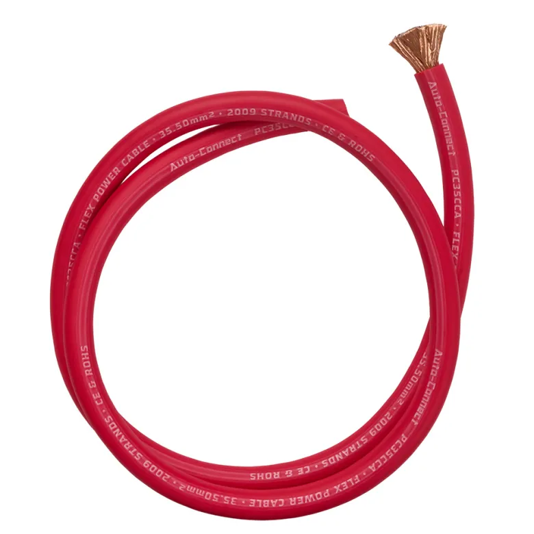 Auto-Connect röd strömkabel CCA 35.5mm², metervara