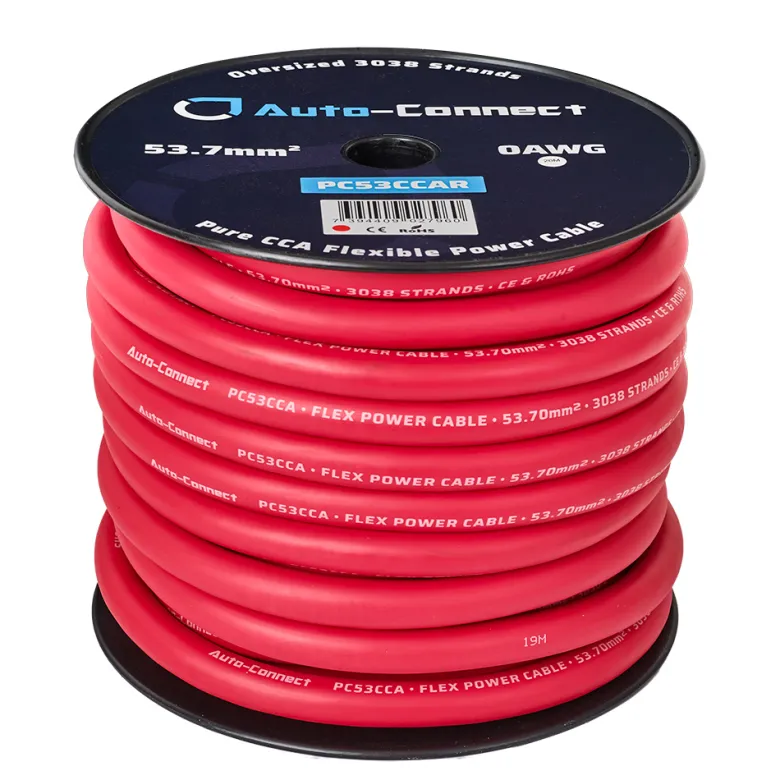 Auto-Connect röd strömkabel CCA 53.7mm², metervara
