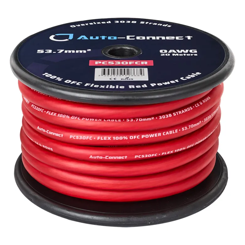 Auto-Connect röd strömkabel OFC 53.7mm², metervara