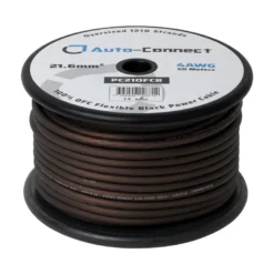 Auto-Connect svart strömkabel OFC 21.6mm², metervara