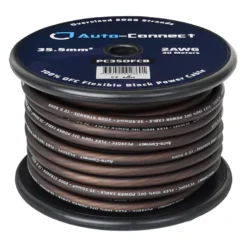 Auto-Connect svart strömkabel OFC 35.5mm², metervara