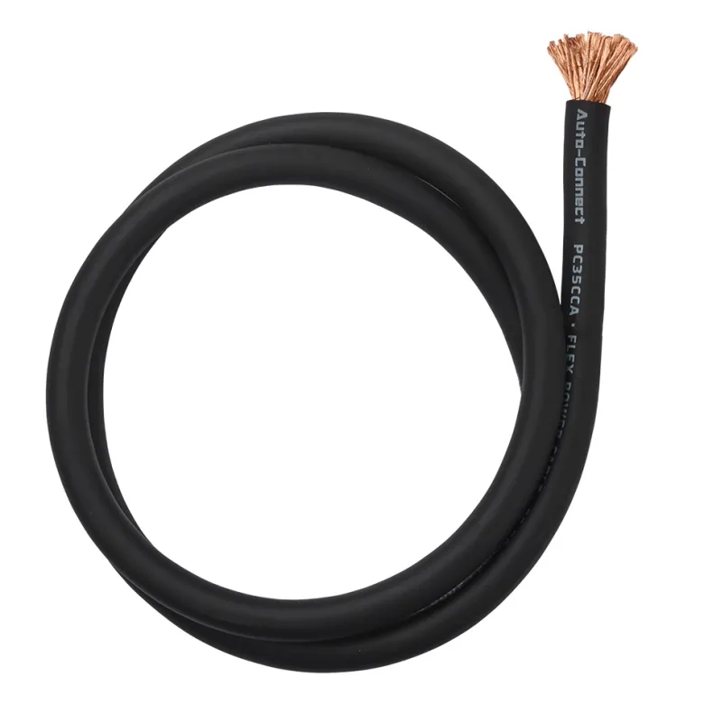 Auto-Connect svart strömkabel CCA 35.5mm², metervara