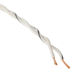 Auto-Connect tvinnad högtalarkabel 2x0.8mm² vit, pris per meter