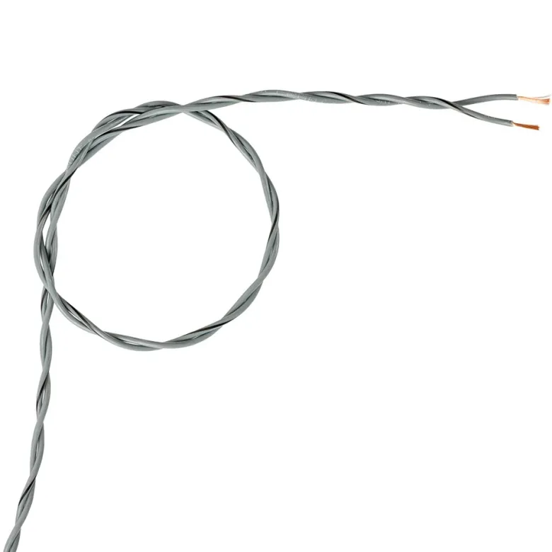 Auto-Connect tvinnad högtalarkabel 2x0.8mm² grå, pris per meter
