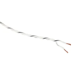 Auto-Connect Tvinnad OFC-högtalarkabel 2x0.5 mm², vit löpmeter