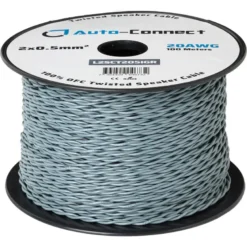 Auto-Connect Tvinnad OFC-högtalarkabel 2x0.5 mm², grå löpmeter