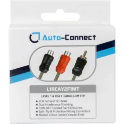 Auto-Connect tvinnad Y-splitt lågnivå 2 hona-1 hane, Level 1