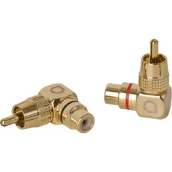 Auto-Connect vinklad RCA-adapter, hane-hona