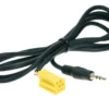 AUX In-adapter Alfa/Fiat Mini-ISO, gul