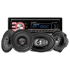 Bass Habit DMR10BT bilstereopaket med Rebel-högtalare