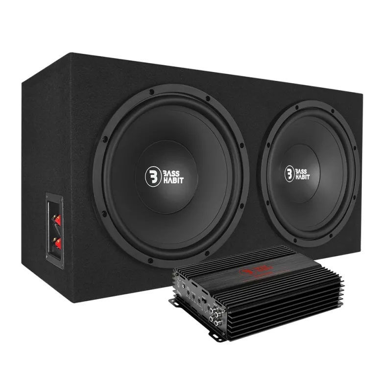 Bass Habit Play PL212 & Rebel RA2000W, baspaket