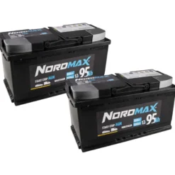 Batteripaket, 2 st Nordmax AGM-batteri, 95Ah / 12V