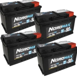 Batteripaket, 4 st Nordmax AGM-batteri, 80Ah / 12V