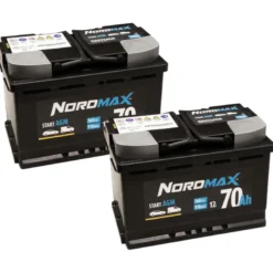Batteripaket, 2 st Nordmax AGM-batteri, 70Ah / 12V