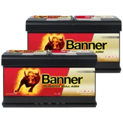 Batteripaket, 2 stycken Banner 95Ah AGM