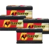 Batteripaket, 4 stycken Banner 95Ah AGM