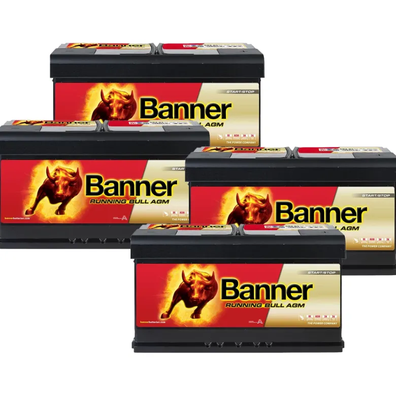 Batteripaket, 4 stycken Banner 95Ah AGM