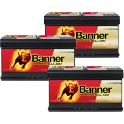 Batteripaket, 3 stycken Banner 95Ah AGM