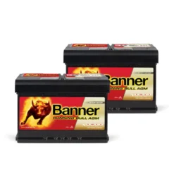Batteripaket, 2 stycken Banner 70Ah AGM
