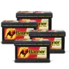Batteripaket, 4 stycken Banner 80Ah AGM