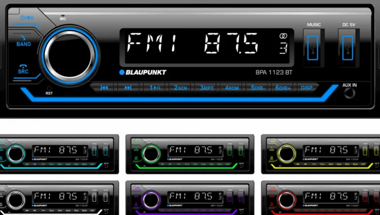 Blaupunkt BPA 1123 BT, bilstereo med Bluetooth & 3 par lågnivå