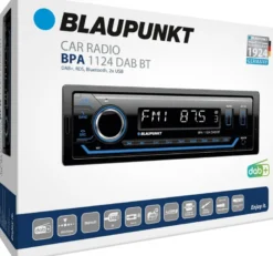 Blaupunkt BPA 1124 DAB BT, bilstereo med Bluetooth, DAB & 3 par lågnivå