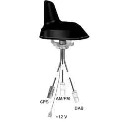 Blaupunkt DAB-A-GPS-a, takantenn med DAB/DAB+/AM/FM och GPS